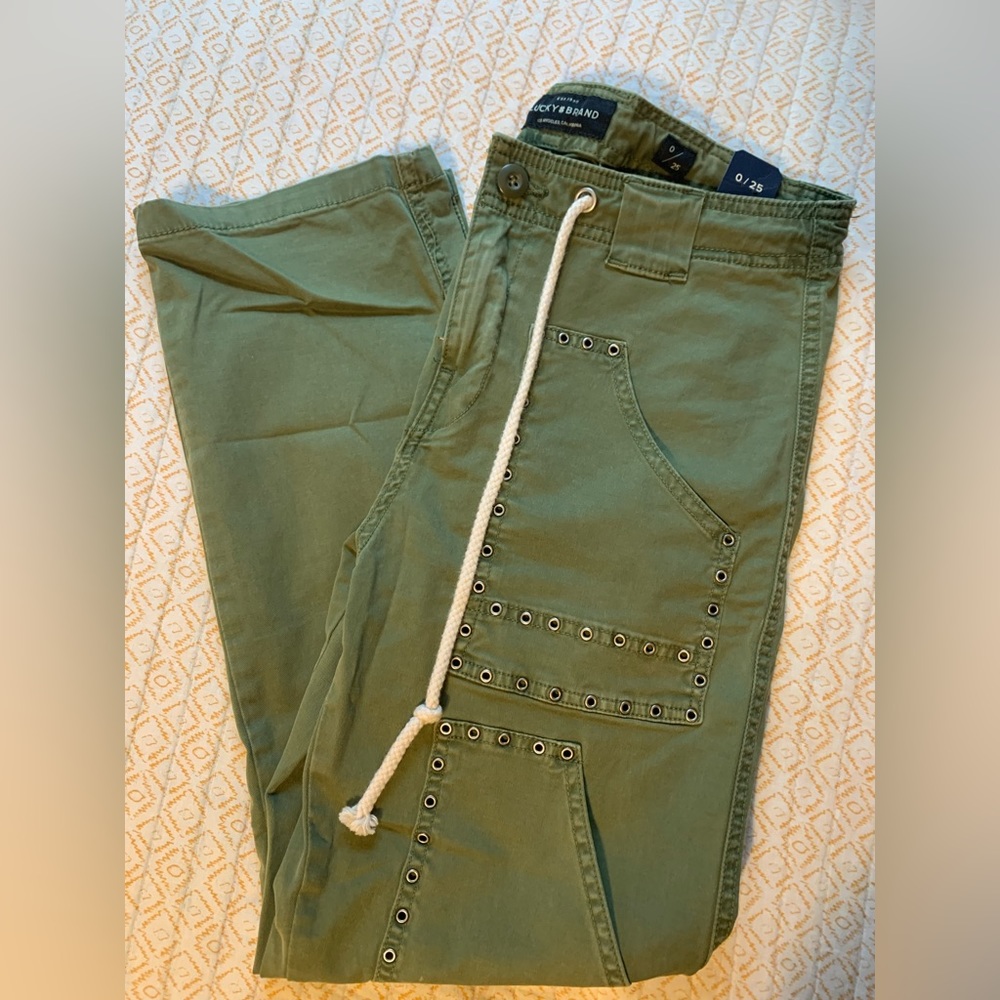 Lucky brand green cargo pants size 0/25